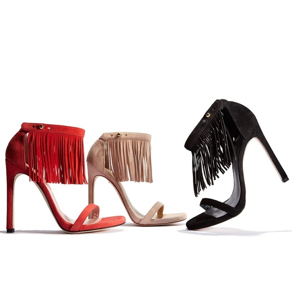 Stuart Weitzman Lovefringe Suede Sandal - size 6.5 - Picture 3 of 9